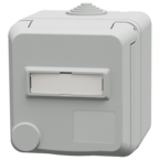 MENNEKES Cepex wandcontactdoos SCHUKO® met tekstvenster, elektrogrijs 4573