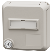 MENNEKES  Socles de prises de données Cepex avec serrure et champ d’étiquetage, blanc perle 4624