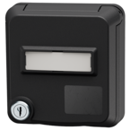 MENNEKES Socles de prises de données Cepex avec serrure et champ d’étiquetage, noir profond 4645