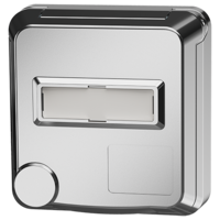 MENNEKES  Cepex inbouwcontactdoos SCHUKO® met tekstvenster, wit aluminium 4574ME