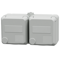 MENNEKES  Double prise Cepex avec contact de protection, gris clair 4483