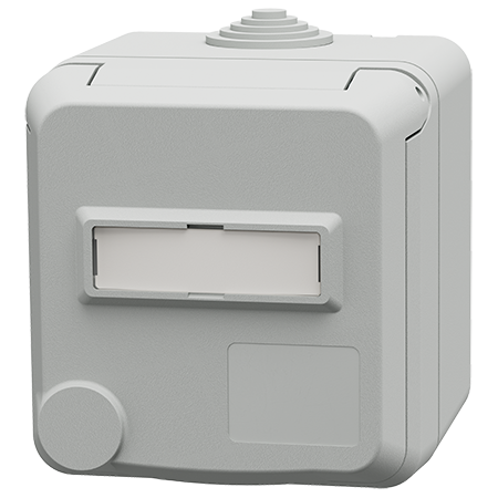 MENNEKES Cepex wandcontactdoos SCHUKO® met tekstvenster, elektrogrijs 4573