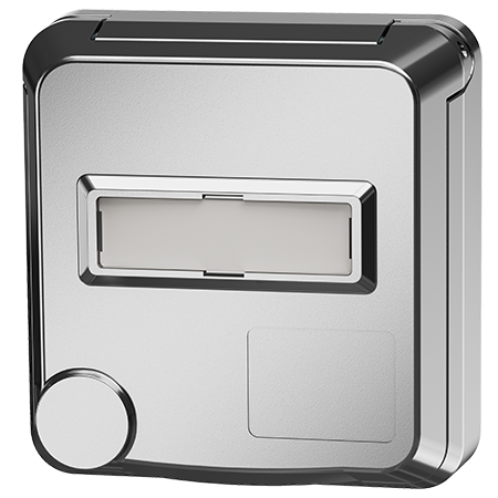 MENNEKES Socle de prise de courant semi-encastré Cepex avec champ d’étiquetage, gris clair 4845ME